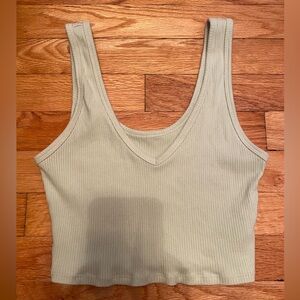 Garage Light Green Cropped Tank Top